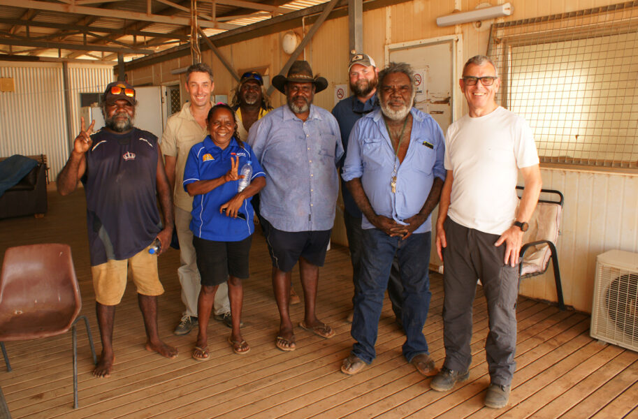 Community meeting to review project plans at Noonkanbah